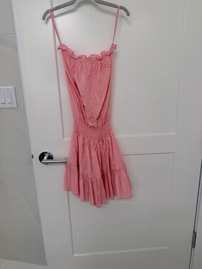 Calypso st. Barth Coral Strapless Sundress/coverup